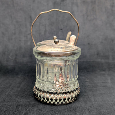 Raimond Hand Made Crystal Canister Set by Raimond (Vintage, Silver-Plated), Circa 1950s-1960s 💎🇬🇧✨