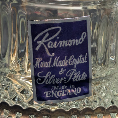 Raimond Hand Made Crystal Canister Set by Raimond (Vintage, Silver-Plated), Circa 1950s-1960s 💎🇬🇧✨