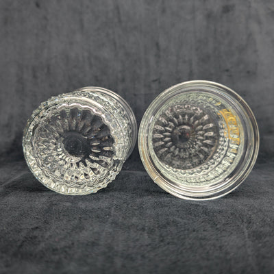 Raimond Hand Made Crystal Canister Set by Raimond (Vintage, Silver-Plated), Circa 1950s-1960s 💎🇬🇧✨