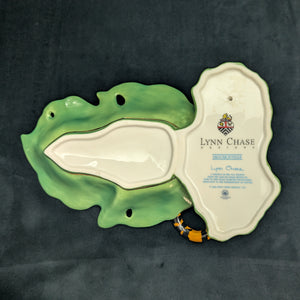 Lynn Chase Designs Serving Tray – "Jaguar Jungle" Porcelain, Two-Piece Wildlife Leaf Set (Hungary), c. 2006 🐆🌿✨