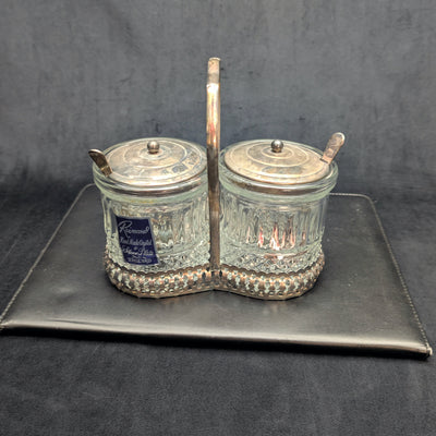 Raimond Hand Made Crystal Canister Set by Raimond (Vintage, Silver-Plated), Circa 1950s-1960s 💎🇬🇧✨