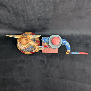 Jim Shore Heartwood Creek Patriotic Figurines by Jim Shore (Set of 2, Folk Art), 2002 & 2007 🇺🇸🗽✨