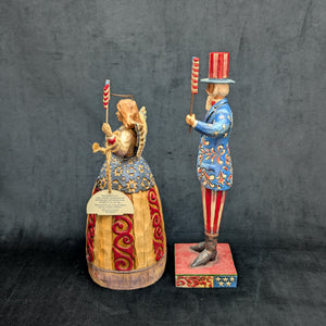 Jim Shore Heartwood Creek Patriotic Figurines by Jim Shore (Set of 2, Folk Art), 2002 & 2007 🇺🇸🗽✨