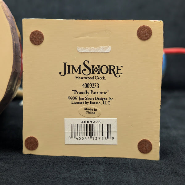 Jim Shore Heartwood Creek Patriotic Figurines by Jim Shore (Set of 2, Folk Art), 2002 & 2007 🇺🇸🗽✨