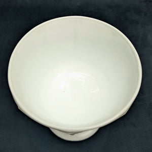Vintage Milk Glass Pedestal Compote – Grapevine Relief Pattern, American Pressed Glass (c. 1960) 🍇🥛🏡