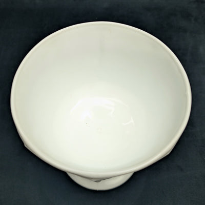Vintage Milk Glass Pedestal Compote – Grapevine Relief Pattern, American Pressed Glass (c. 1960) 🍇🥛🏡