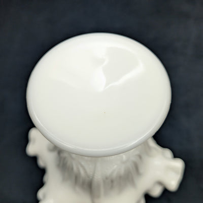 Vintage Fenton Milk Glass Compote by Fenton (Ruffled, Hobnail), Circa 1950s 🥛⚪✨