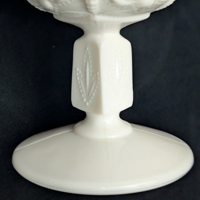 Vintage Fenton Milk Glass Compote by Fenton (Ruffled, Hobnail), Circa 1950s 🥛⚪✨