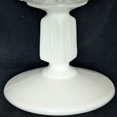 Vintage Fenton Milk Glass Compote by Fenton (Ruffled, Hobnail), Circa 1950s 🥛⚪✨