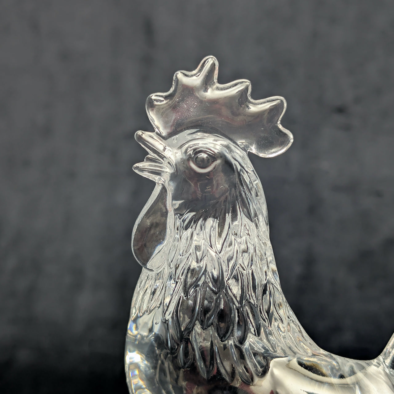 Cristal d'Arques Lead Crystal Rooster Figurine