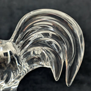 Cristal d'Arques Lead Crystal Rooster Figurine (RARE, France), c. 1980 🐓💎🇫🇷