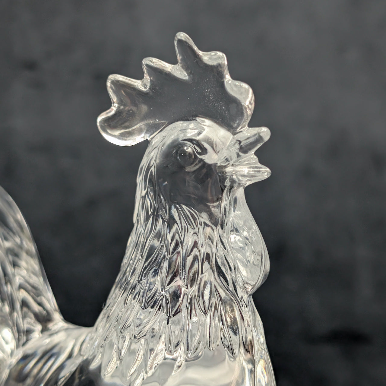 Cristal d'Arques Lead Crystal Rooster Figurine