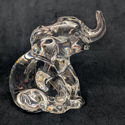 Lenox "Peanuts & Popcorn" Crystal Elephants by Lenox (Set of 2, Germany), Circa 2000s 🐘✨🇩🇪