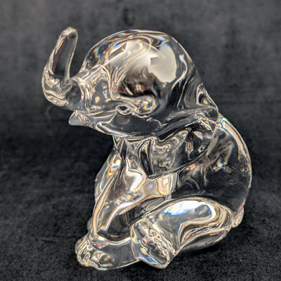Lenox "Peanuts & Popcorn" Crystal Elephants by Lenox (Set of 2, Germany), Circa 2000s 🐘✨🇩🇪