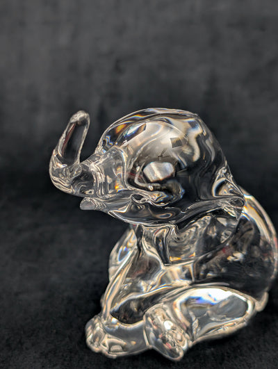 Lenox "Peanuts & Popcorn" Crystal Elephants by Lenox (Set of 2, Germany), Circa 2000s 🐘✨🇩🇪