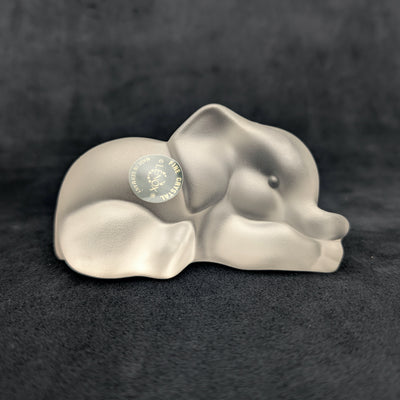 Lenox "Peanuts & Popcorn" Crystal Elephants by Lenox (Set of 2, Germany), Circa 2000s 🐘✨🇩🇪