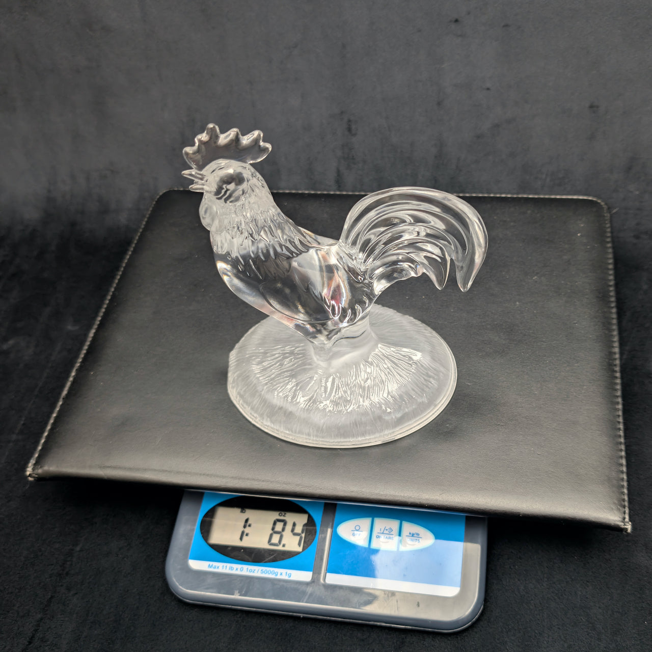 Cristal d'Arques Lead Crystal Rooster Figurine