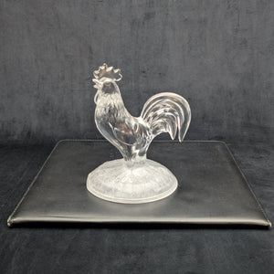 Cristal d'Arques Lead Crystal Rooster Figurine (RARE, France), c. 1980 🐓💎🇫🇷