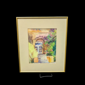 Eilene M. Craig, "Doorway at St. Vincent's" (Original Watercolor, Signed), Circa 1960s-1970s 🚪🎨☀️