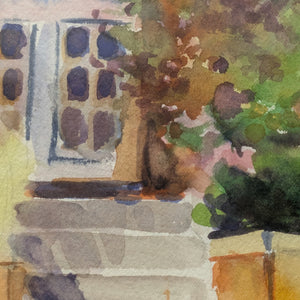 Eilene M. Craig, "Doorway at St. Vincent's" (Original Watercolor, Signed), Circa 1960s-1970s 🚪🎨☀️