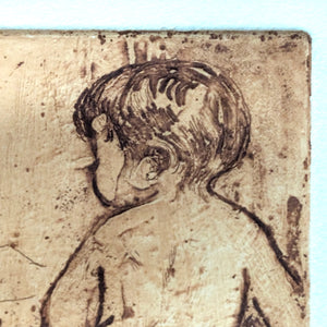 Joan Purcell, "La Tusche" (Original Etching, Signed), Circa 1970s 👶🎨✍️