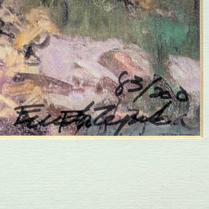 Ernesto Zepeda, "Chicken Farm" (Original Linocut Print, Signed, 12/50), Circa 1970s-1980s 🐔🚜🎨