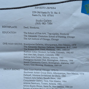 Ernesto Zepeda, "Chicken Farm" (Original Linocut Print, Signed, 12/50), Circa 1970s-1980s 🐔🚜🎨