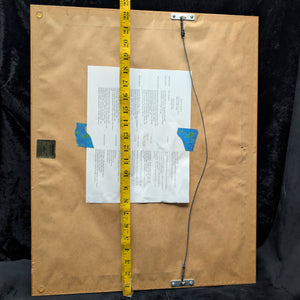 Ernesto Zepeda, "Chicken Farm" (Original Linocut Print, Signed, 12/50), Circa 1970s-1980s 🐔🚜🎨