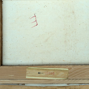 Unidentified Artist, "Cabin and Mountain Landscape" (Original Oil Painting), Circa 1960s-1970s 🏞️🏔️🎨