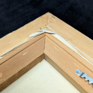 Unidentified Artist, "Cabin and Mountain Landscape" (Original Oil Painting), Circa 1960s-1970s 🏞️🏔️🎨