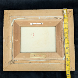 Unidentified Artist, "Cabin and Mountain Landscape" (Original Oil Painting), Circa 1960s-1970s 🏞️🏔️🎨