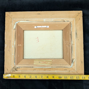 Unidentified Artist, "Cabin and Mountain Landscape" (Original Oil Painting), Circa 1960s-1970s 🏞️🏔️🎨