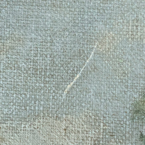 Original Oil Painting (Post-Impressionist Garden Landscape in Gold Frame), Attributed H. Hamm, Circa 1930s 🎨🌳🖼️