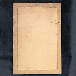 Original Oil Painting (Post-Impressionist Garden Landscape in Gold Frame), Attributed H. Hamm, Circa 1930s 🎨🌳🖼️