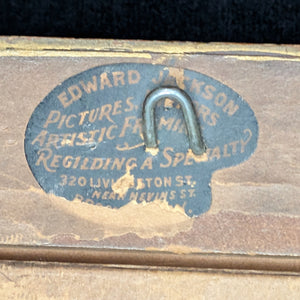 Original Oil Painting (Post-Impressionist Garden Landscape in Gold Frame), Attributed H. Hamm, Circa 1930s 🎨🌳🖼️