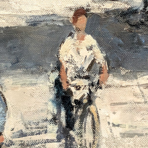 Mid-Century German Impressionist Oil Painting of Munich's Marienplatz by Otto Hellmeier (Cityscape) 🇩🇪📜🎨