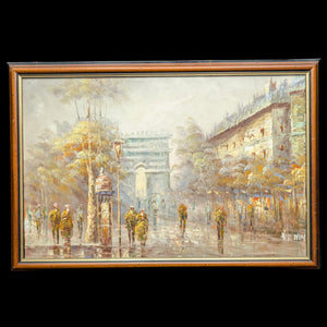 Escena callejera de París con el Arco del Triunfo de Vermen 🇫🇷