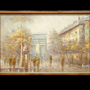 Escena callejera de París con el Arco del Triunfo de Vermen 🇫🇷