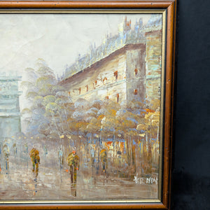 Escena callejera de París con el Arco del Triunfo de Vermen 🇫🇷