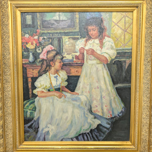 American Impressionist Portrait of Two Sisters (Gilded Age) 👯📜🎨
