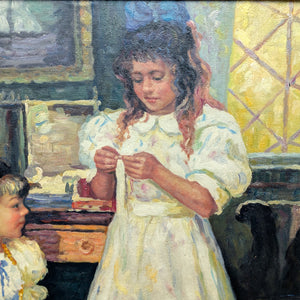 American Impressionist Portrait of Two Sisters (Gilded Age) 👯📜🎨