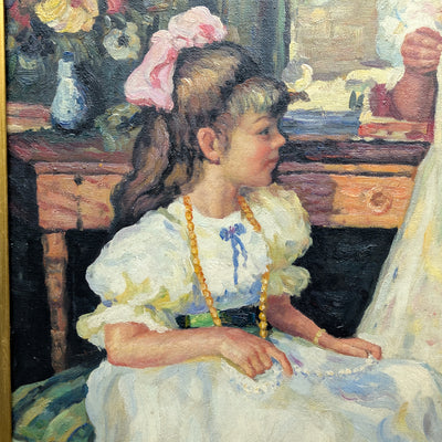 Un momento íntimo: Retrato impresionista estadounidense de dos hermanas👯