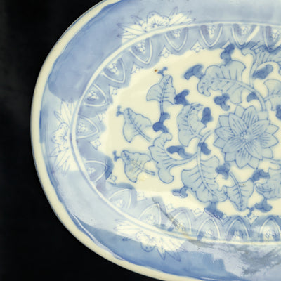 Vintage Blue & White Porcelain Elephant Stool (Chinoiserie Style) – Hand-Painted Accent Table, c. 1960 🐘💙⚜️