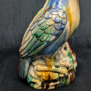 Vintage Sancai Glaze Parrot Figurine by Unknown Maker (Rare, Chinese Pottery), Circa Mid-20th Century 🦜🎨🏺