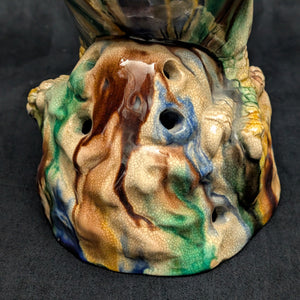 Vintage Sancai Glaze Parrot Figurine by Unknown Maker (Rare, Chinese Pottery), Circa Mid-20th Century 🦜🎨🏺