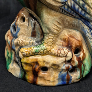 Vintage Sancai Glaze Parrot Figurine by Unknown Maker (Rare, Chinese Pottery), Circa Mid-20th Century 🦜🎨🏺