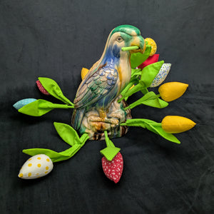 Vintage Sancai Glaze Parrot Figurine by Unknown Maker (Rare, Chinese Pottery), Circa Mid-20th Century 🦜🎨🏺