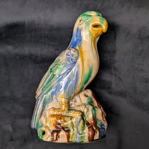 Vintage Sancai Glaze Parrot Figurine by Unknown Maker (Rare, Chinese Pottery), Circa Mid-20th Century 🦜🎨🏺