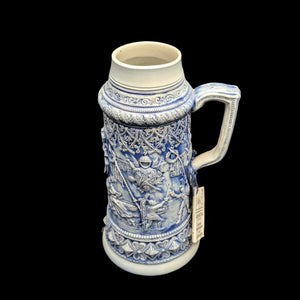 Limited Edition German Salt Glaze Stein – Medieval Knights Relief, RARE No. 1715 of 5000 (Western Germany), c. 1979 🍺🇩🇪🛡️