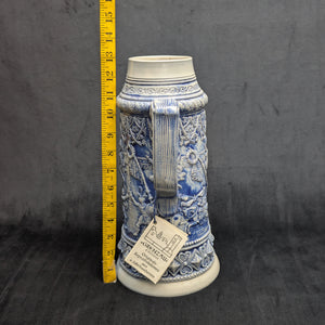 Limited Edition German Salt Glaze Stein – Medieval Knights Relief, RARE No. 1715 of 5000 (Western Germany), c. 1979 🍺🇩🇪🛡️